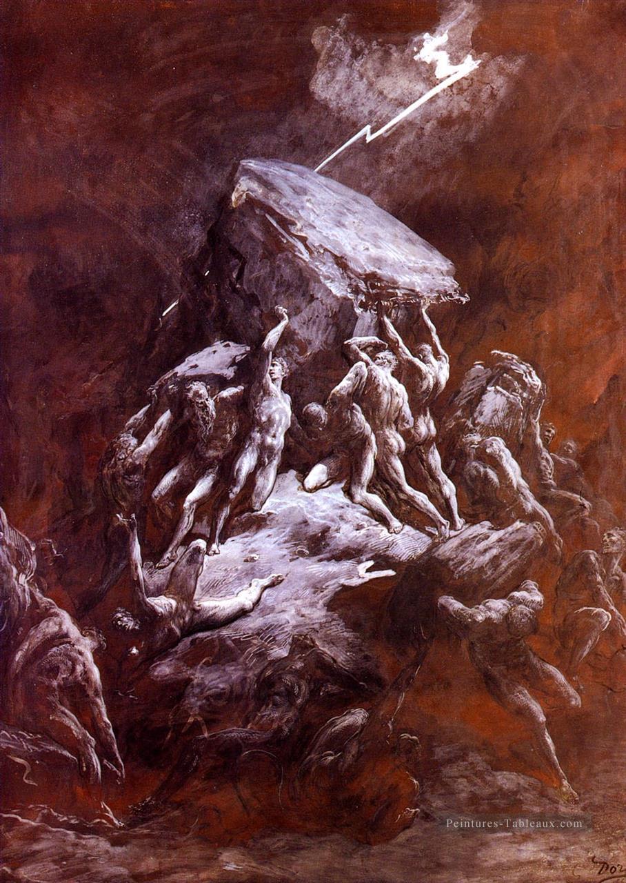 La Chute Des Titans Gustave Dore Peintures à l'huile